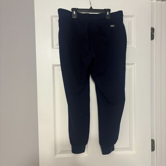 Figs Jogger Technical Collection Scrub Pants Women's Size L Navy Blue Pockets - Picture 2 of 6